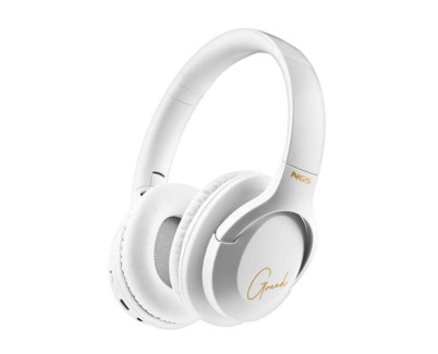 NGS Artica Greed Auriculares Bluetooth 5.1 con Microfono - Diadema Ajustable - Almohadillas Acolchadas - Autonomia hasta 46h - Manos Libres - Color Blanco