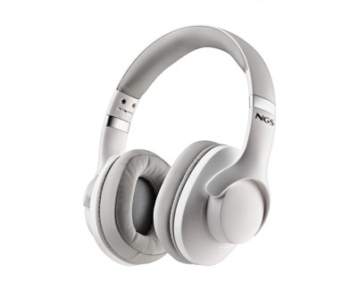 NGS Artica Storm Auriculares Bluetooth - Bateria Extraible - Cancelacion Activa de Ruido - Autonomia hasta 45h - Color Blanco