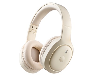 NGS Artica Tempest Auriculares Bluetooth 6.0 - Bateria Extraible - Plegable - Autonomia hasta 80h - Color Beige