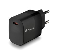 NGS Bud 20W Cargador GaN Universal de Pared 20W Ultrarapido - 1x USB-C PD & PPS - Color Negro