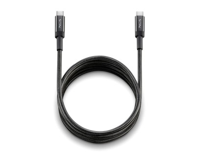 NGS Cable 2.0 USB-C Macho a USB-C Macho - Carga Ultrarapida hasta 100W - Longitud 2m - Color Negro