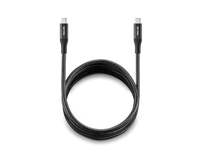 NGS Cable 2.0 USB-C Macho a USB-C Macho - Carga Ultrarapida hasta 240W - Longitud 2m - Color Negro