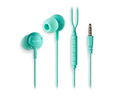 NGS CROSS DRIFT Auriculares Intraurales con Microfono - Jack 3.5mm - Boton Multifuncion - Color Verde