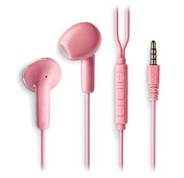 NGS CROSS FLIP Auriculares Intraurales con Microfono - Jack 3,5mm - Boton Multifuncion - Color Rosa