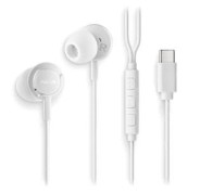 NGS CROSS STEP Auriculares Intraurales con Microfono - USB-C - Boton Multifuncion - Color Blanco