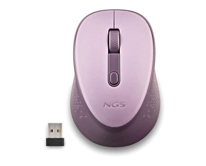 NGS Dew Lilac Raton Inalambrico USB 1600dpi - 3 Botones - Uso Diestro - Color Lila