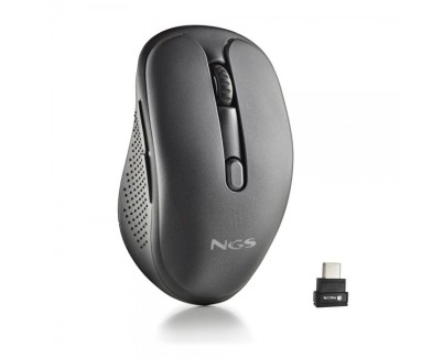 NGS Evo MIx Raton Laser Inalambrico 3200dpi - Conexiones: 2.4 GHz USB-C + Bluetooth 5.1 + Bluetooth 5.1 - 5 Botones - Uso Diestro - Color Negro