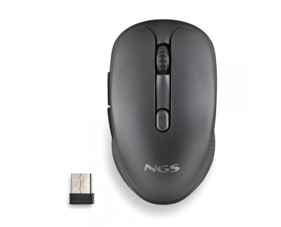 NGS Evo Peep Raton Laser Inalambrico 3200dpi - Conexiones: 2.4 GHz USB-A + Bluetooth 5.1 + Bluetooth 5.1 - 5 Botones - Uso Diestro - Color Negro