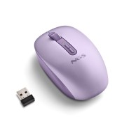 NGS Fog Dual Raton Inalambrico 1600 dpi - Bluetooth 5.2 y 2.4 GHz - 3 Botones - Silencioso - Color Purpura