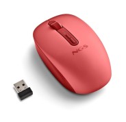 NGS Fog Dual Raton Inalambrico 1600 dpi - Bluetooth 5.2 y 2.4 GHz - 3 Botones - Silencioso - Color Rojo