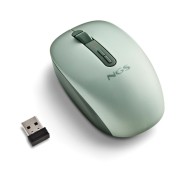 NGS Fog Dual Raton Inalambrico 1600 dpi - Bluetooth 5.2 y 2.4 GHz - 3 Botones - Silencioso - Color Verde