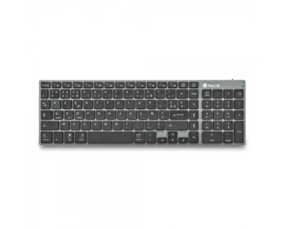NGS Fortune-BT Teclado Multidispositivo Inalambrico USB Bluetooth - Layout Frances - Silencioso - Teclas X-Type - Bateria Recargable