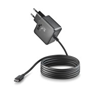 NGS GAN 45W?C Cargador de Pared GaN 45W - USB?C - PD3.0 PPS - Carga Inteligente para Portatil/Tablet/Smartphone - Proteccion contra Sobrecarga y Cortocircuitos - Cable 1.5m - Color Negro