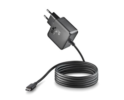 NGS GAN 45W?C Cargador de Pared GaN 45W - USB?C - PD3.0 PPS - Carga Inteligente para Portatil/Tablet/Smartphone - Proteccion contra Sobrecarga y Cortocircuitos - Cable 1.5m - Color Negro