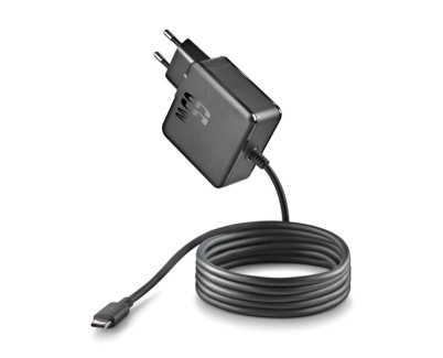NGS GAN 65W?C Cargador de Pared GaN 65W - USB?C - PD3.0 PPS - Carga Inteligente para Portatil/Tablet/Smartphone - Proteccion contra Sobrecarga y Cortocircuitos - Cable 1.5m - Color Negro