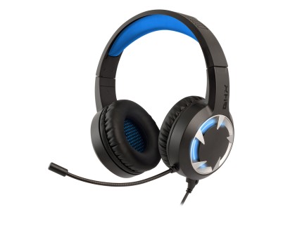 NGS GHX-510 Auriculares Gaming con Microfono USB 2.0 - Microfono Flexible - Iluminacion LED Azul - Altavoces de 40 mm - Diadema Ajustable - Compatible con PC, PS4 y Xbox One - Color Negro