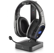 NGS GHX-600 Auriculares Gaming Inalambricos 7.1 - Microfono Extraible - Iluminacion LED - Orejeras Giratorias 90º - Autonomia hasta 21h - Base de Carga Incluida - Diadema Ajustable - Controles en Auricular