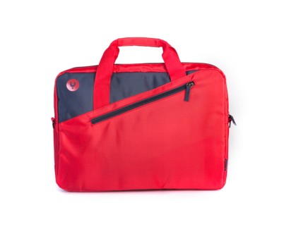 NGS Ginger Maletin para Portatil 15.6\" - Acolchado Interior - 2 Compartimentos y Bolsillo Exterior - Color Rojo
