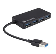 NGS Hub 4 Puertos USB 3.0 - Velocidad hasta 4.80GB/s - Color Negro