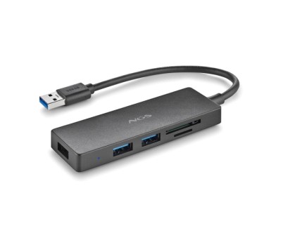 NGS IHUB Reader Hub USB 3.0 - 3 Puertos USB 3.0 - 1 Ranura SD - 1 Ranura MicroSD