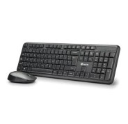 NGS Kit Teclado Inalambrico y Raton Inalambrico 1200dpi - Italiano - 12 Teclas Multimedia - Indicadores LED - Color Negro