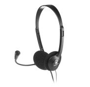 NGS MS103 Auriculares con Microfono - Microfono Flexible - Diadema Ajustable - Control en Cable - Cable de 1.80m - Color Negro