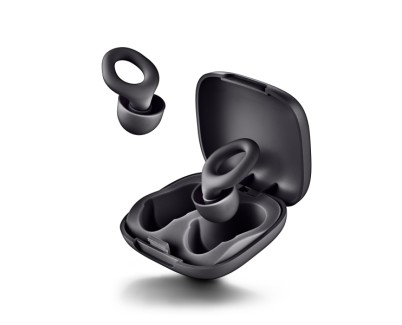 NGS Noon Tapones para Oidos con Reduccion de Ruido - Silicona - Funda y 4 Almohadillas - Color Negro