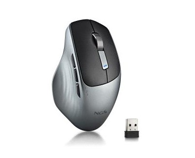 NGS Raton Inalambrico Multimodo 1600 DPI - 6 Botones y Rueda de Desplazamiento - Teclas Silenciosas - Color Negro