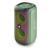 NGS Roller Beast Altavoz Bluetooth 32W TWS - Iluminacion RGB - Autonomia hasta 30h - Resistencia al Agua IPX5 - Correa de Transporte - Color Verde