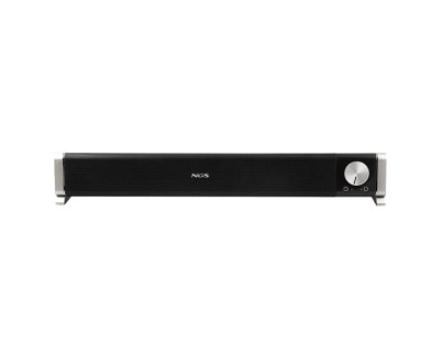 NGS SB500-BT Barra de Sonido Bluetooth 20W - Alimentacion por USB - Entrada Jack y Microfono - Salida Auriculares - Control de Volumen Integrado - Diseño Compacto - Color Negro