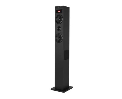 NGS Sky Charm 2.1 Torre de Sonido Bluetooth 80W - Mando a Distancia - Pantalla LED - USB, Radio FM, Aux In y Entrada Optica TV - Carcasa de Madera