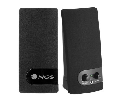 NGS SoundBass 150 Altavoces 2.0 USB 4W - Entrada Jack 3.5mm - Controles en Altavoz - Color Negro