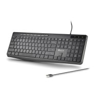NGS Spectra Teclado USB Ultra Slim - USB-A - Silencioso - Indicadores LED - Color Negro
