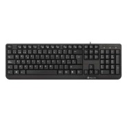 NGS Teclado con 12 Teclas Multimedia - Cable de 1.4m - QWERTY Portugues - Color Negro