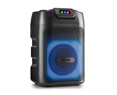 NGS Wild Club Altavoz Portatil 80W TWS Bluetooth 5.2 - Iluminacion Laser al Ritmo de la Musica - USB, TF y Aux In - Autonomia hasta 6h - Color Negro