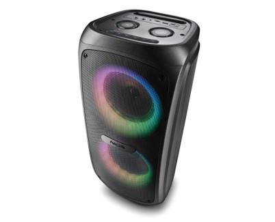 NGS Wild Temper Altavoz Portatil 200W TWS Bluetooth 5.3 - Iluminacion LED RGB - USB, Aux In y Doble Entrada de Microfono - Autonomia hasta 5h - Color Negro