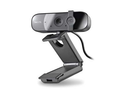 NGS XpressCam Webcam Full HD 1080p USB 2.0 - Microfono Integrado - Filtro de Privacidad - Campo Visual de 75º - Cable de 1.50m - Color Negro