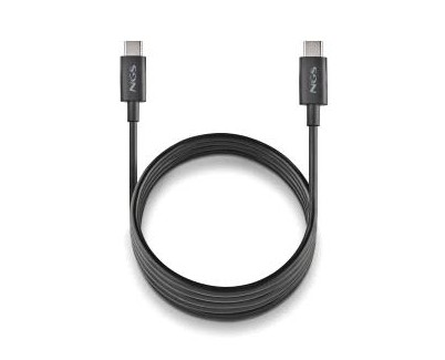 NGS ZYRO 60W-1 Cable USB-C a USB-C - Cargar Rapida - 480 Mbps - 15W - 1 Metro - Color Negro