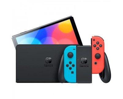 Nintendo Consola Nintendo Switch Oled Neon - Incluye Base y 2 Mandos Joy-Con - Color Azul/Rojo