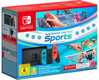 Nintendo Switch Consola + Nintendo Switch Sports + NSO 12 Meses