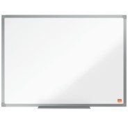 Nobo Essence Pizarra Magnetica de Acero 600x450mm - Marco de Aluminio Anodizado - Bandeja para Rotuladores - Color Blanco