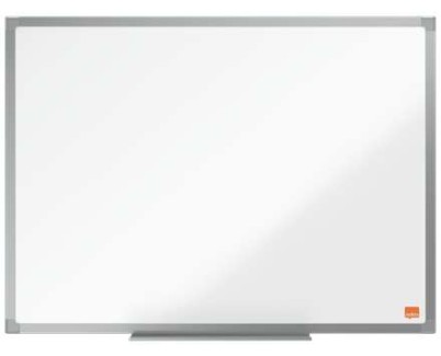 Nobo Essence Pizarra Magnetica de Acero 600x450mm - Marco de Aluminio Anodizado - Bandeja para Rotuladores - Color Blanco