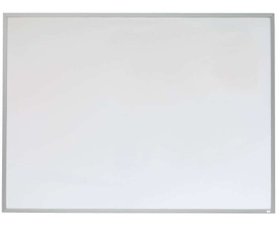 Nobo Pizarra Blanca Magnetica Peque&ntilde;a con Marco de Aluminio 585x430mm - Borrado en Seco - Almohadillas Adhesivas - Ideal para Oficinas y Espacios Familiares - Incluye Rotuladores, Imanes y Borrador Compacto en Color Surtido - Color Blanco