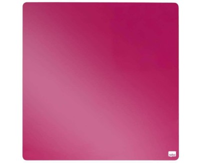 Nobo Tile Mini Pizarra Magnetica 360x360mm - sin Marco - Almohadillas e Imanes Incluidos - Diseño Creativo y Colorido - Fucsia