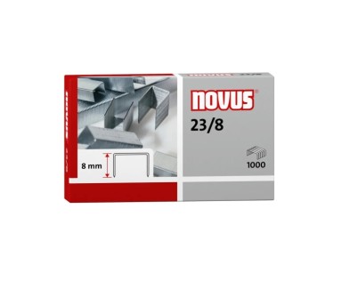Novus 23/8 Super Caja de 1000 Grapas 23/8 Galvanizadas para Grapadoras de Gruesos