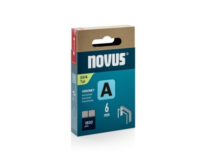 Novus A Tipo 53 Caja de 1800 Grapas 53/6 Galvanizadas - Patilla de 6mm