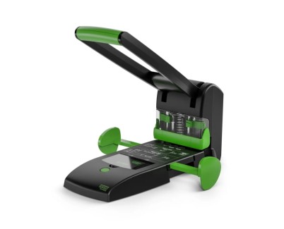 Novus B 2200 re+new Perforadora para Gruesos - Fabricado con Plastico Reciclado - Hasta 200 Hojas - Perforacion de 2 o 4 Agujeros