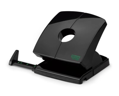 Novus B 230 re+new Perforadora de Papel - Perfora hasta 30 Hojas - Fabricada con Plastico Reciclado - Escala de Tope - Vaciado Facil - Punzones 5.5mm - Color Negro