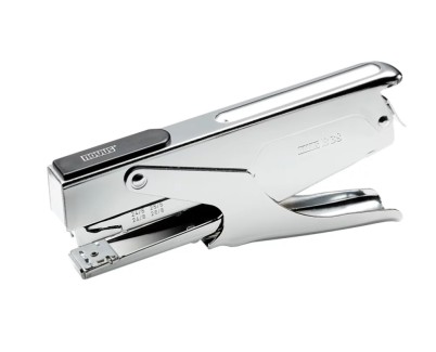 Novus B 38 Grapadora de Tenaza - Hasta 40 Hojas - Para Grapas 24/6-24/8 y 26/6-26/8 - Grapado Temporal y Permanente - Color Cromado