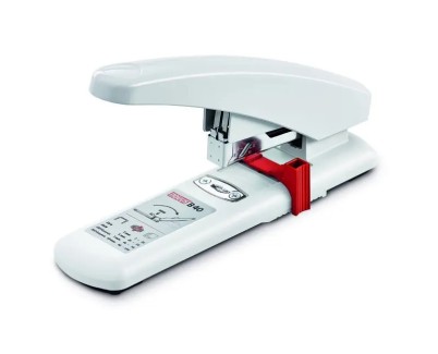 Novus B 40 Grapadora de Gruesos - Hasta 100 Hojas - Grapado Cerrado con Sistema Bypass - Sistema Antibloqueo - Color Blanco